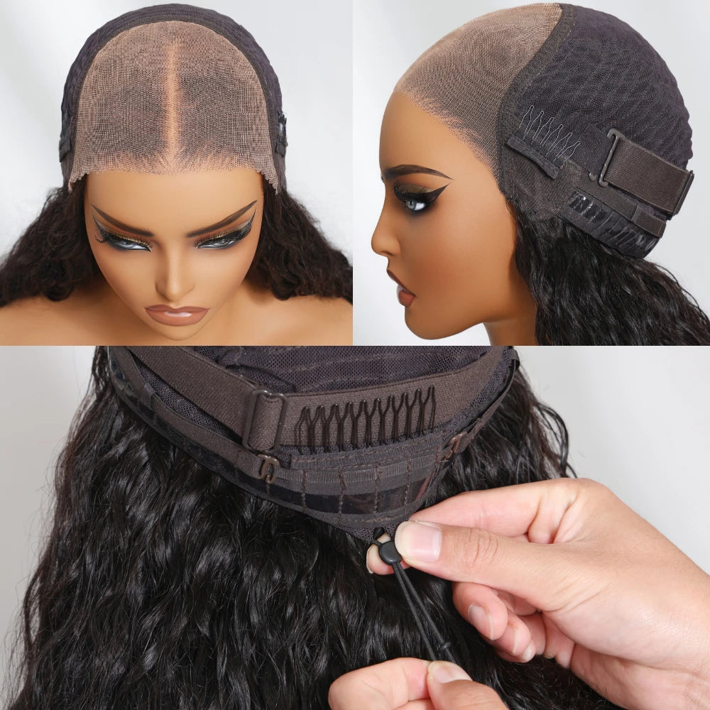 Blonde Highlights Body Wave Lace Wig with Drawstring