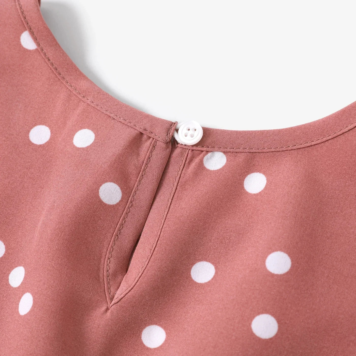Family Matching Polka Dot Flutter-Sleeve Wrap Dress — Mom & Daughter