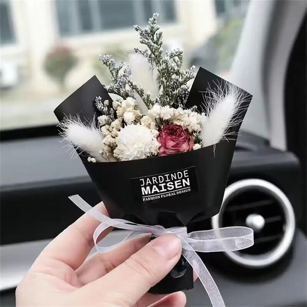 Dried Flower Car Air Vent Clip | Rhinestone Fragrance Diffuser