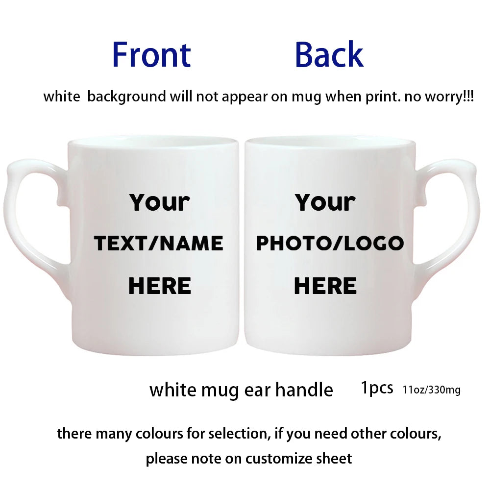 Personalized Photo Mug — Custom Name, Logo & Text