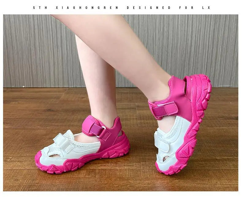 Children Sport Sandals for Girls Mesh Breathable Boys Sneaker Casual Beach Shoes Fashion Hollow Out Non-slip Flat Tenis Feminino