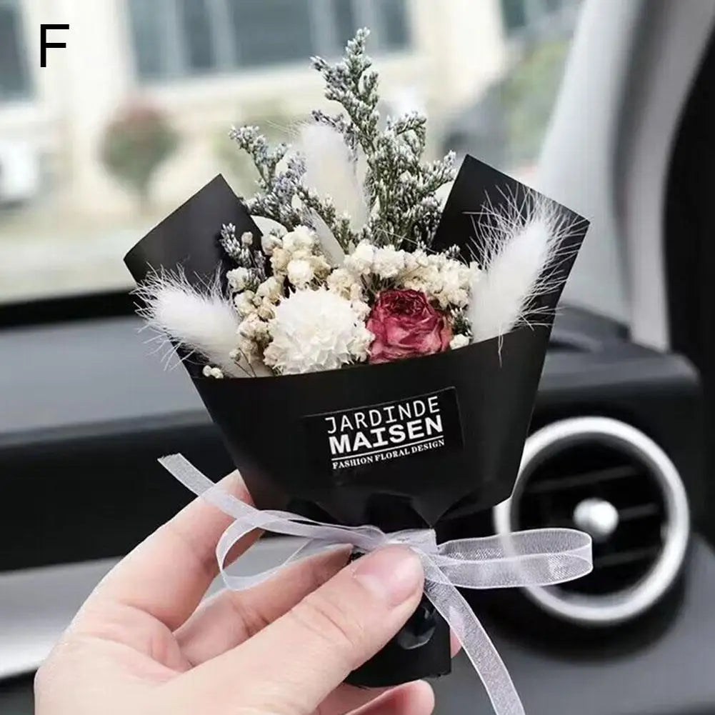 Dried Flower Car Air Vent Clip | Rhinestone Fragrance Diffuser