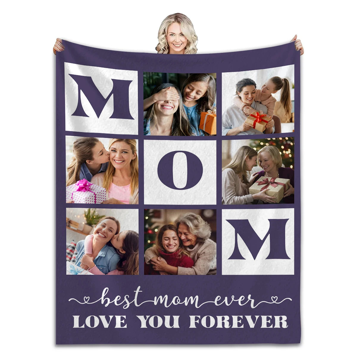Custom Photo Blanket for Mom | Personalized Blanket