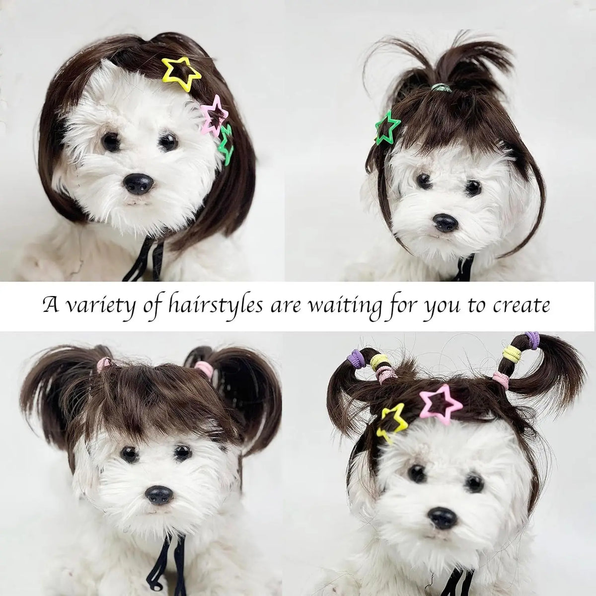 Funny Pet Cosplay Wig — Short Costume Wig for Dogs & Cats