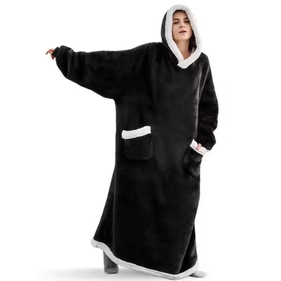 Oversized Wearable Fleece Blanket Hoodie