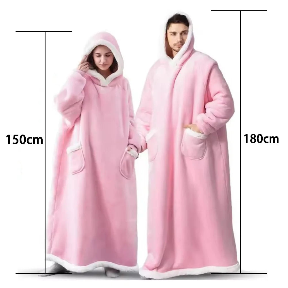 Oversized Wearable Fleece Blanket Hoodie
