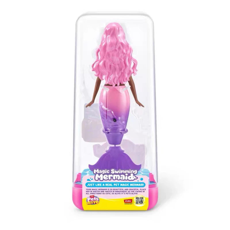 NEW Genuine Zuru Pets Alive Anime Action Figure Swimming Axolotls Magic Swimming Mermaid Diy Toy Model Collection Toy for Boys