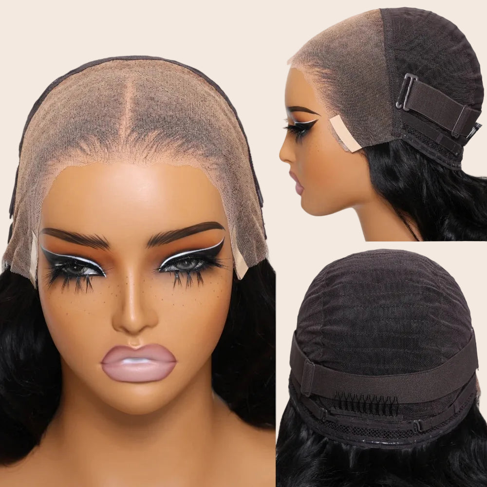 Chestnut Brown Ombre Yaki Straight Bob Wig | 7x5 & 13x4 Glueless Lace | 100% Human Hair