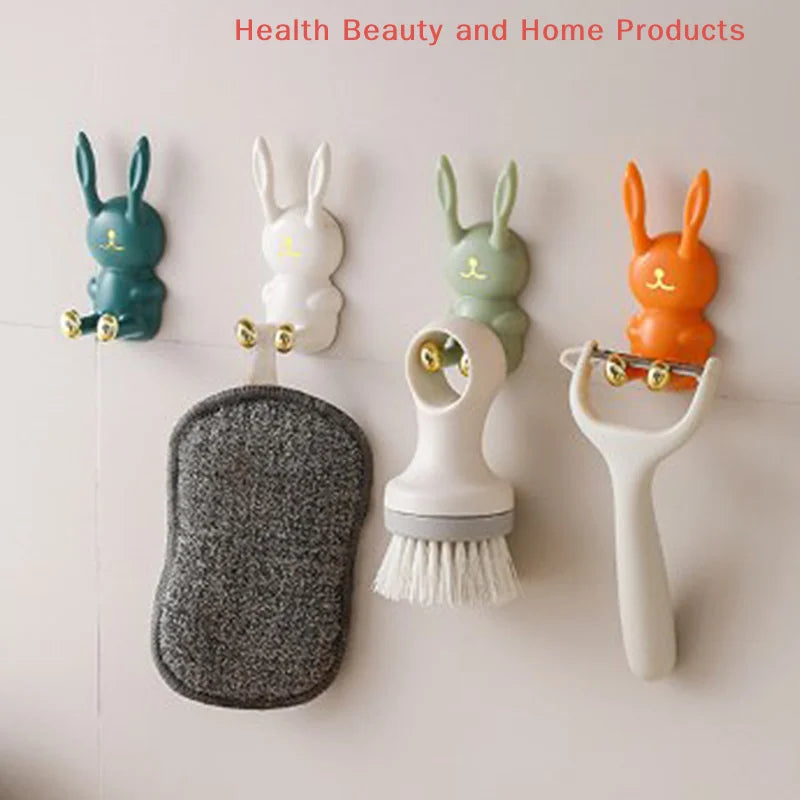 Cute Rabbit Wall Hook — Punch-Free Strong Adhesive Multifunctional Hanger