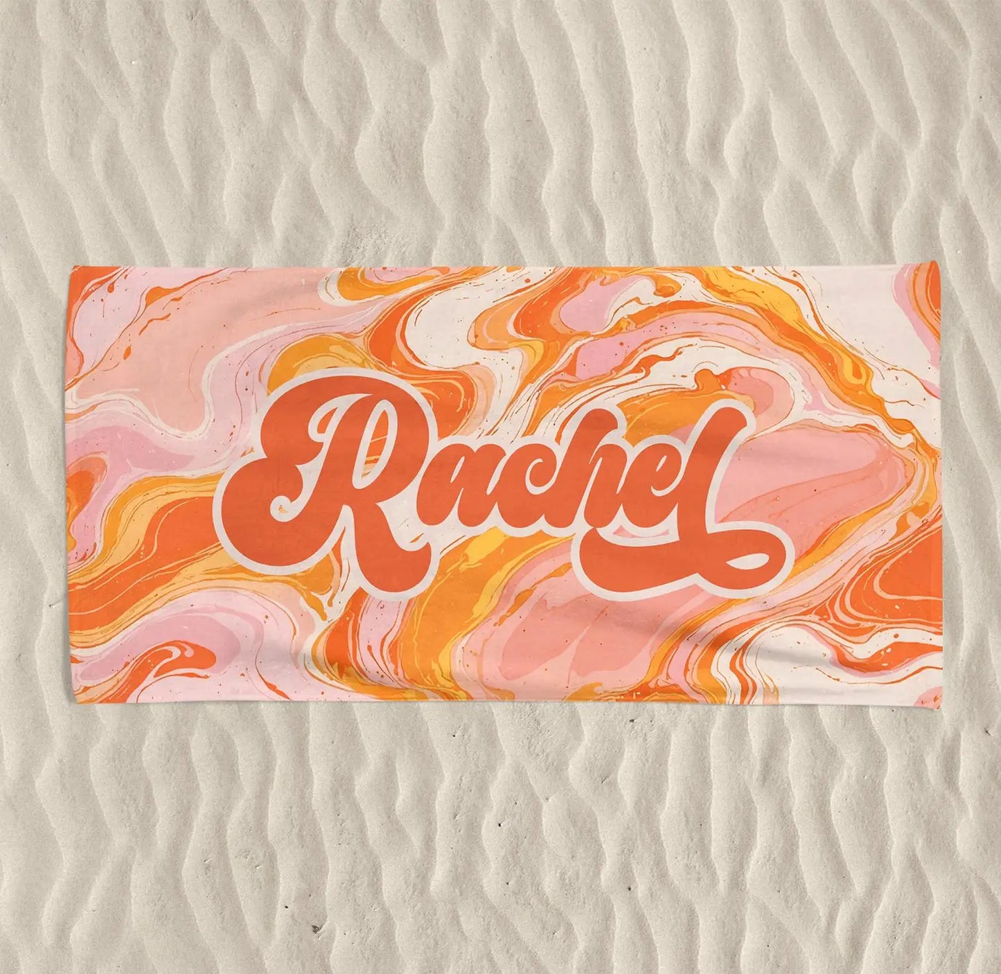 Personalized Beach Towel with Name | Custom Microfiber Towel