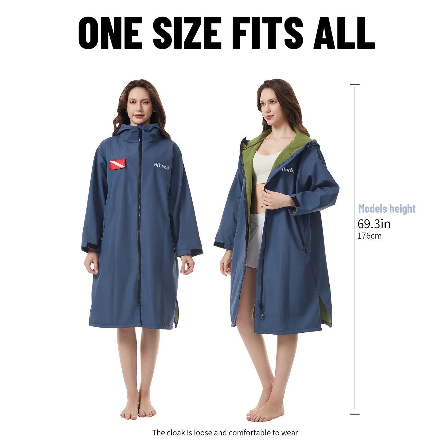 Hooded Waterproof Changing Cape – Windproof Quick-Dry Surf Robe