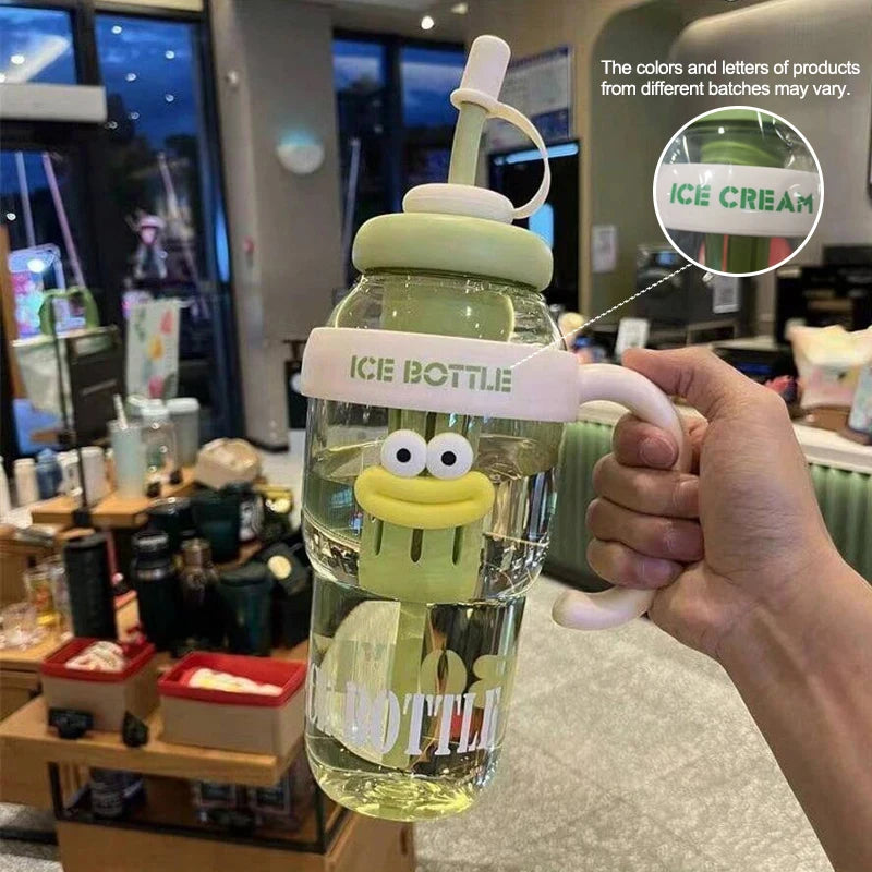 Large-Capacity Sports Water Bottle with Straw — 1300ml BPA-Free