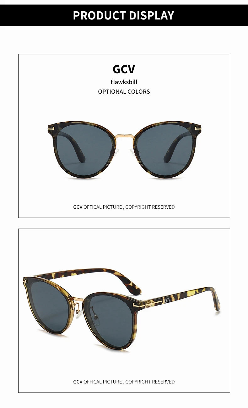 GCV Polarized Cat Eye Sunglasses for Women — UV400 Lightweight Fashion Shades