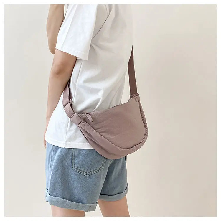 Nylon Hobos Women's Shoulder Dumpling Bag Large Capacity Travel Crossbody Half Moon Bags Outdoor Phone Pouch Handbags Wholesale