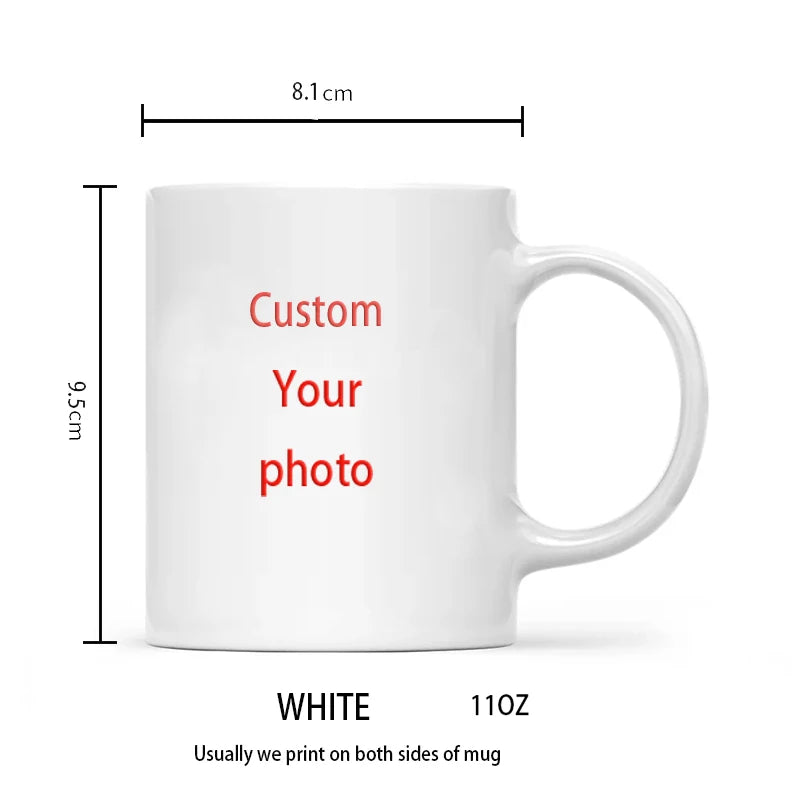 Personalized Photo Mug — Custom Name, Logo & Text