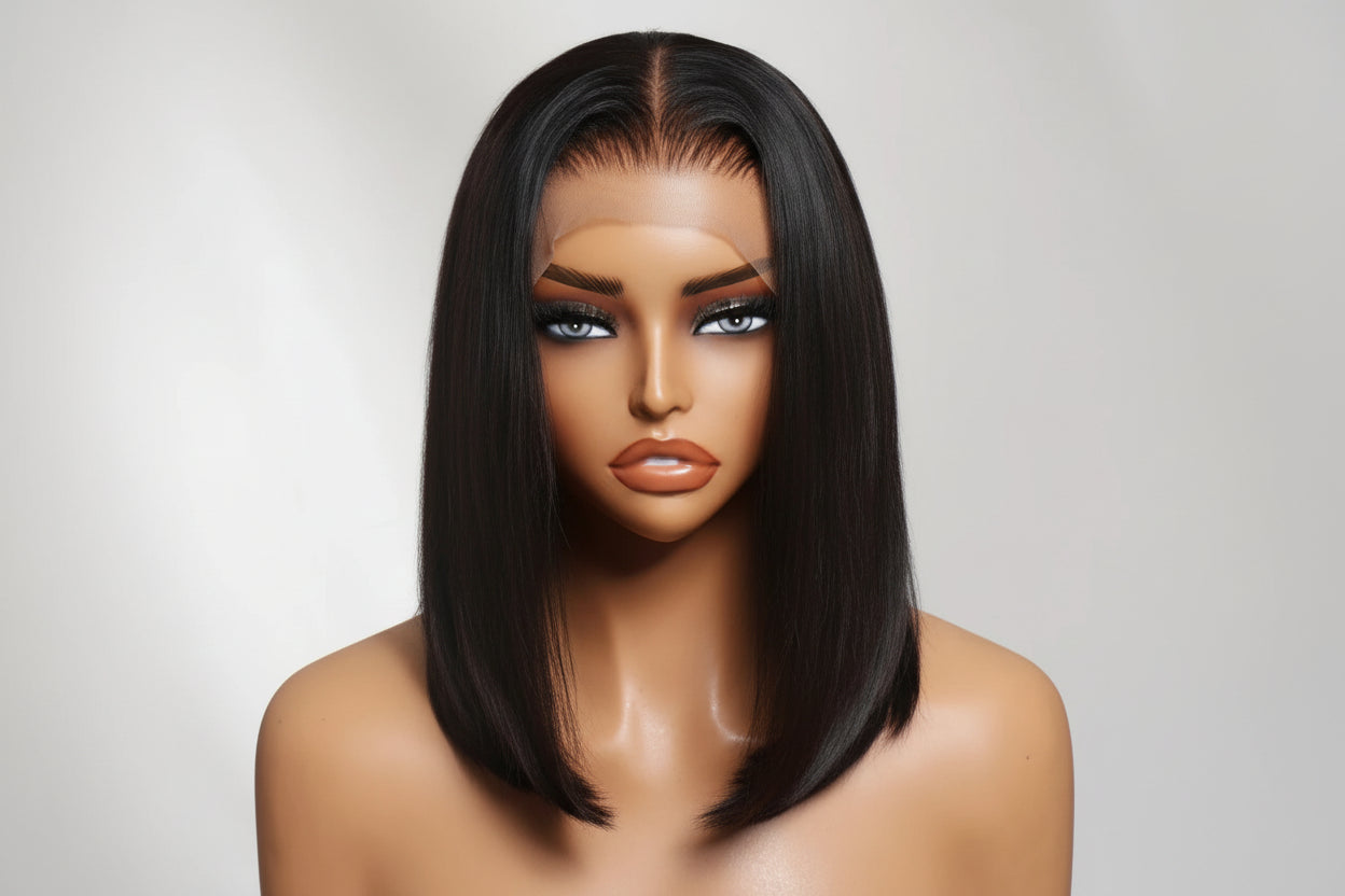 Bye-Bye Knots 7x5 Lace Pre-Cut Glueless Human Hair Bob Wig — 150% Density