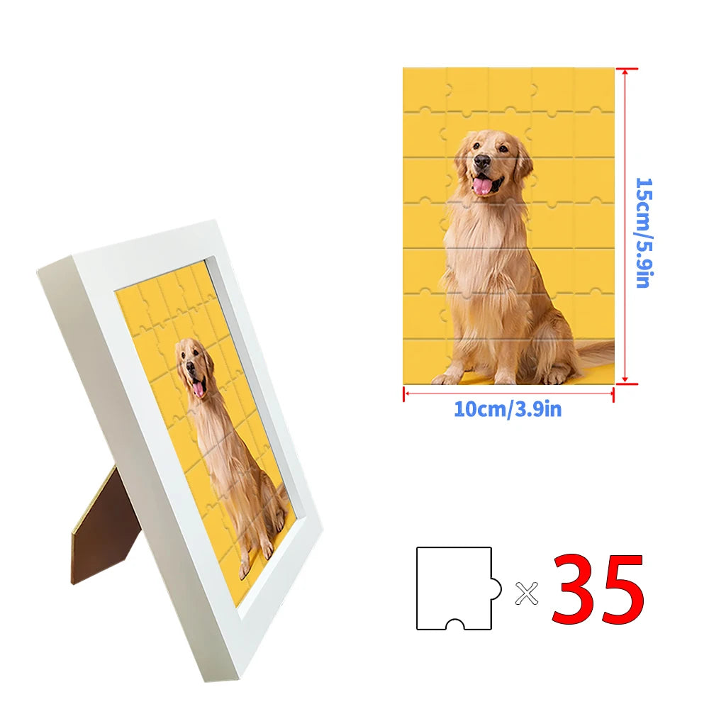Personalized Custom Photo Puzzle with Frame — DIY Memorial Gift for Family