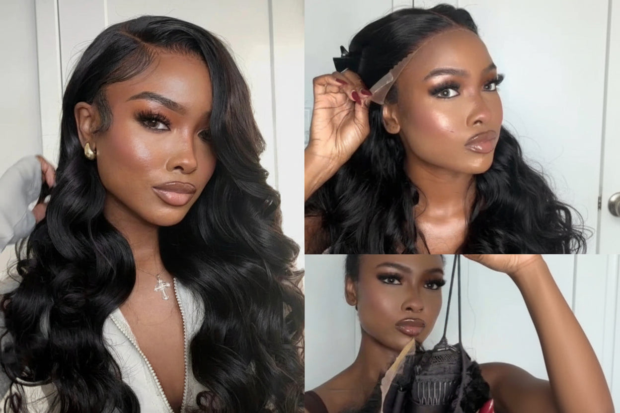 Body Wave Lace Front Human Hair Wig | Pre-Cut Pre-Bleached | 13x4 & 7x5 | 150% Density