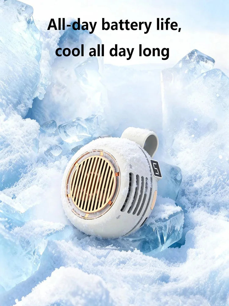 Lenovo Portable Clip Fan – Mini Bladeless USB Rechargeable Wearable Cooling Fan