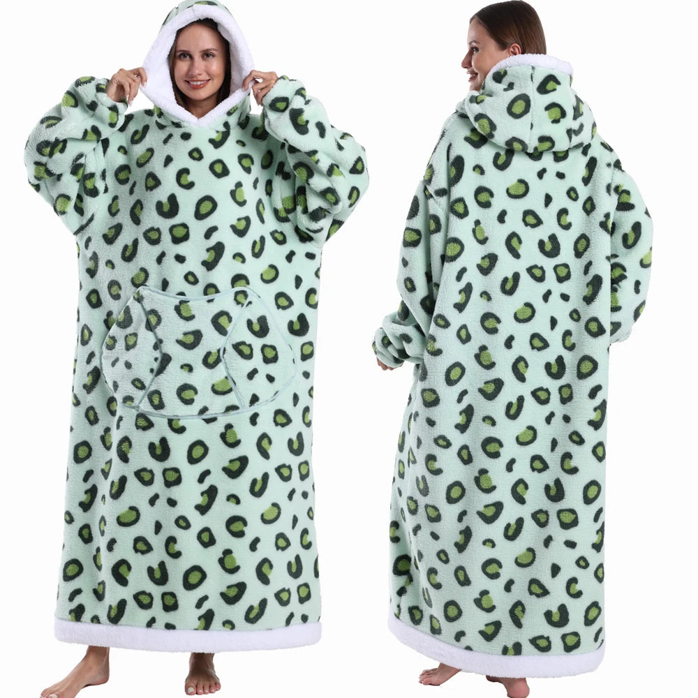 Cartoon Wearable Blanket Hoodie for Adults