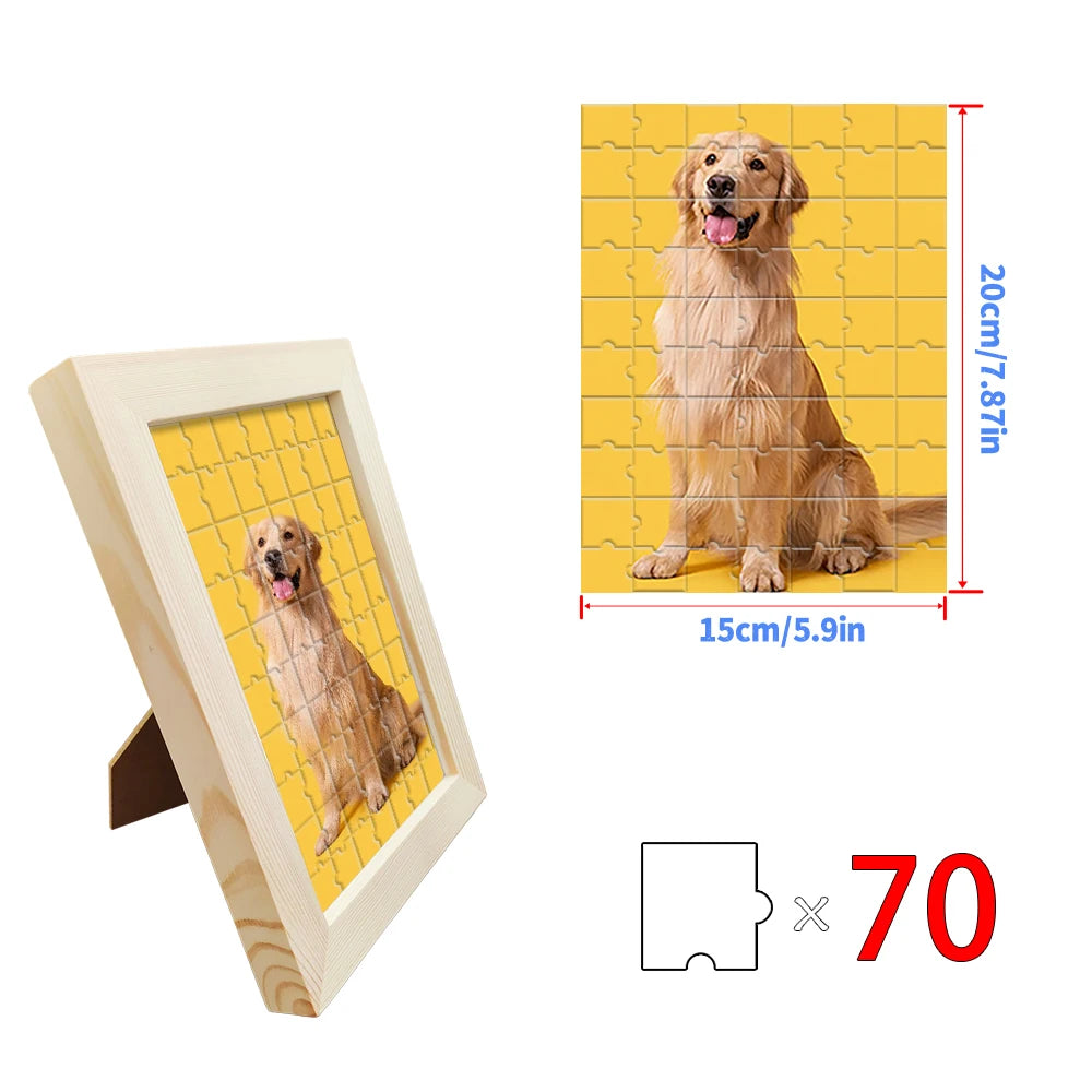 Personalized Custom Photo Puzzle with Frame — DIY Memorial Gift for Family
