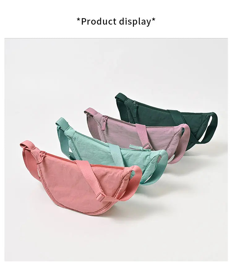 Nylon Hobos Women's Shoulder Dumpling Bag Large Capacity Travel Crossbody Half Moon Bags Outdoor Phone Pouch Handbags Wholesale