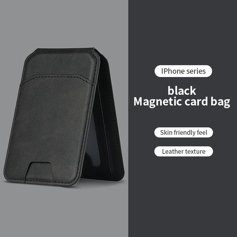 MagSafe Magnetic Leather Wallet Case for iPhone 16 15 14 13 12 Pro Max — Card Holder
