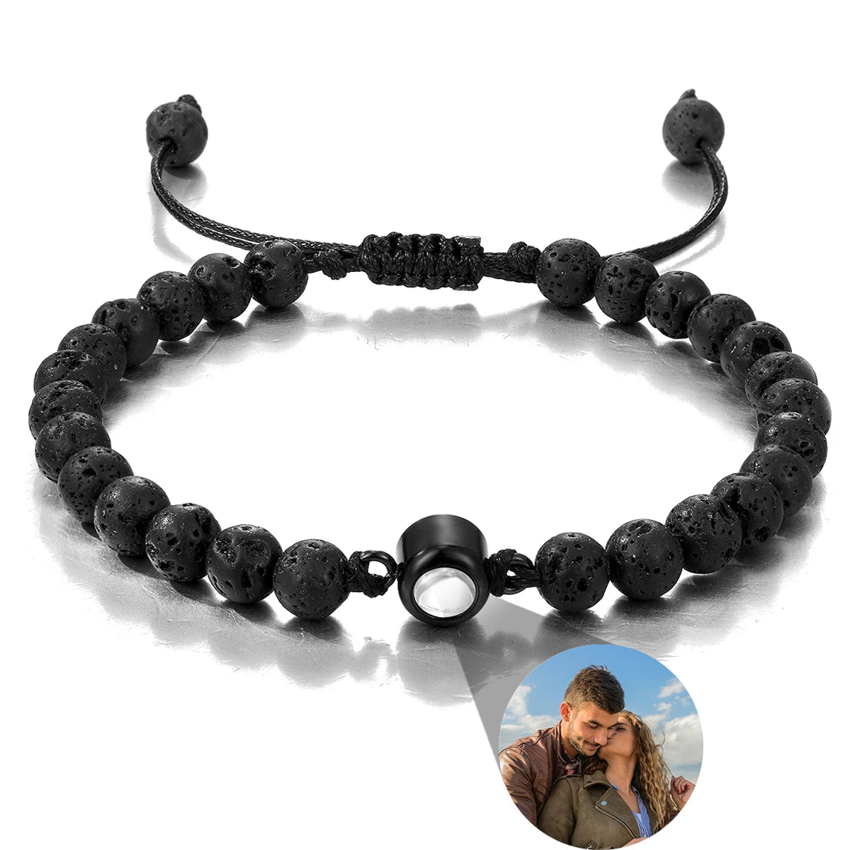 Personalized Photo Projection Bracelet — Custom Memory Jewelry