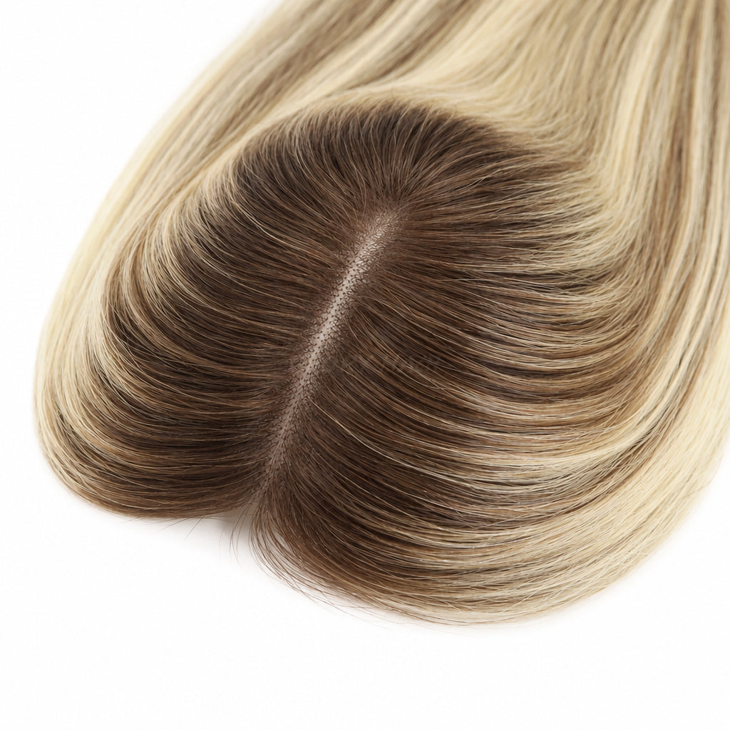 Straight Clip-In Hair Topper with Lace Base – 12 Inch