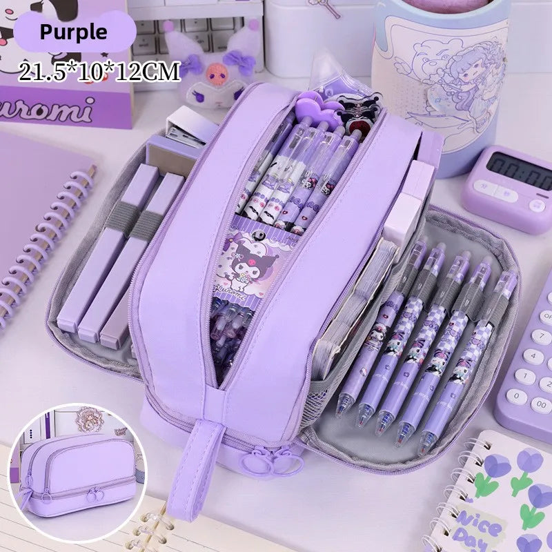 Large Capacity Pencil Case – Back to School Stationery Storage Bag