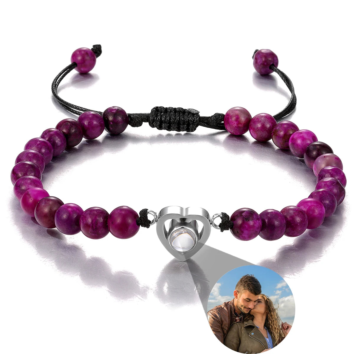 Personalized Photo Projection Bracelet — Custom Memory Jewelry