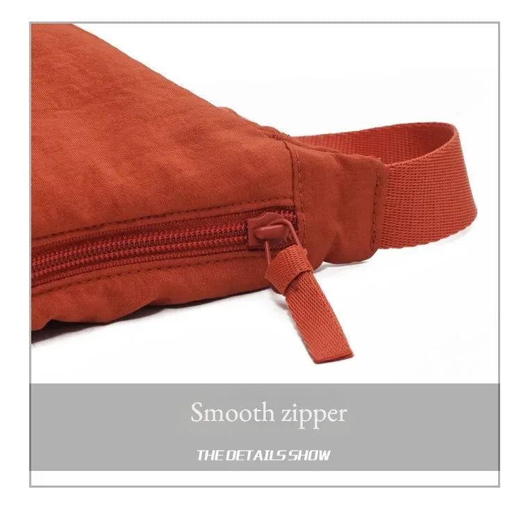 New Simple and Casual Solid Color Nylon Large Capacity Women's Dumpling Bag Shoulder Bag for Travel and Commuting