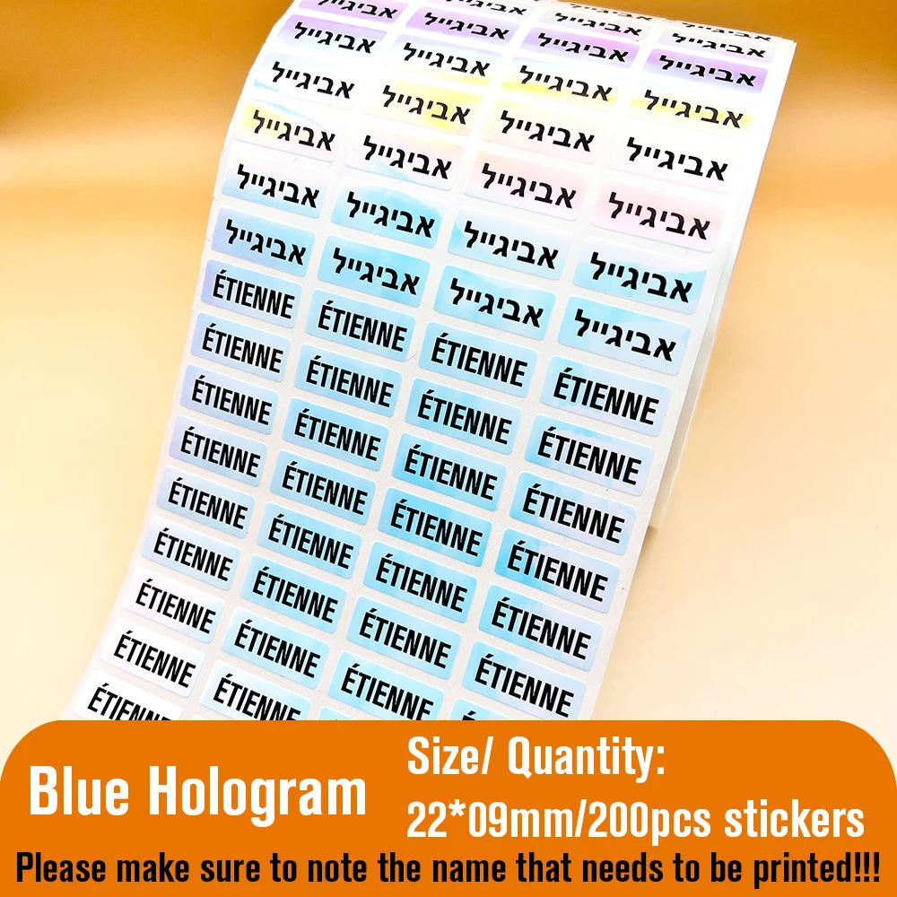 Personalized Kawaii Name Tag Stickers — Waterproof Custom Labels for Kids School & Bottles