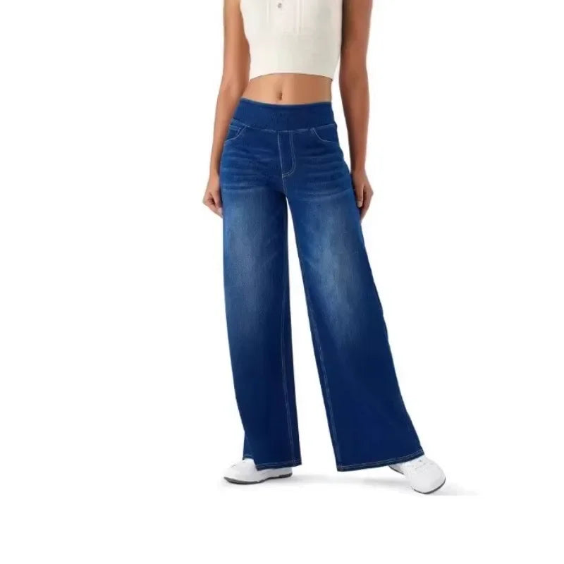 2026 High Waist Wide Leg Jeans Slim Fit Denim Pants for Women Office Casual Outing