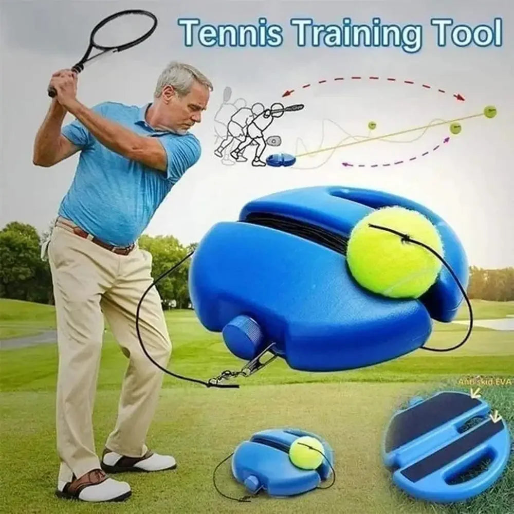 Professional Tennis Trainer with Elastic Rope & Rebound Base