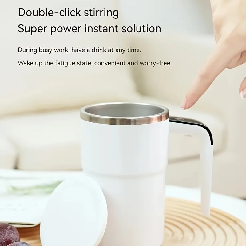 Temperature display automatic stirring cup, rechargeable magnetic automatic stirring coffee cup, portable travel water cup