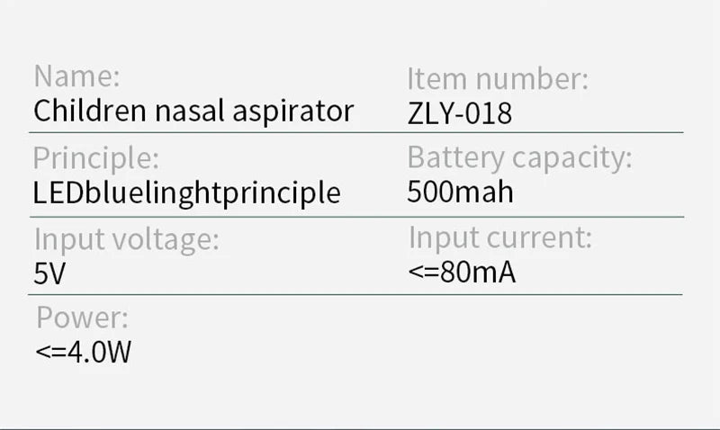 Baby Electric Nasal Aspirator — Rechargeable Newborn Nose Cleaner