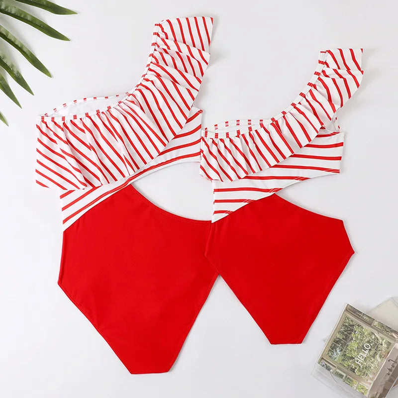 Family Matching Swimsuit — Mom & Daughter Tie-Dye Bikini Set