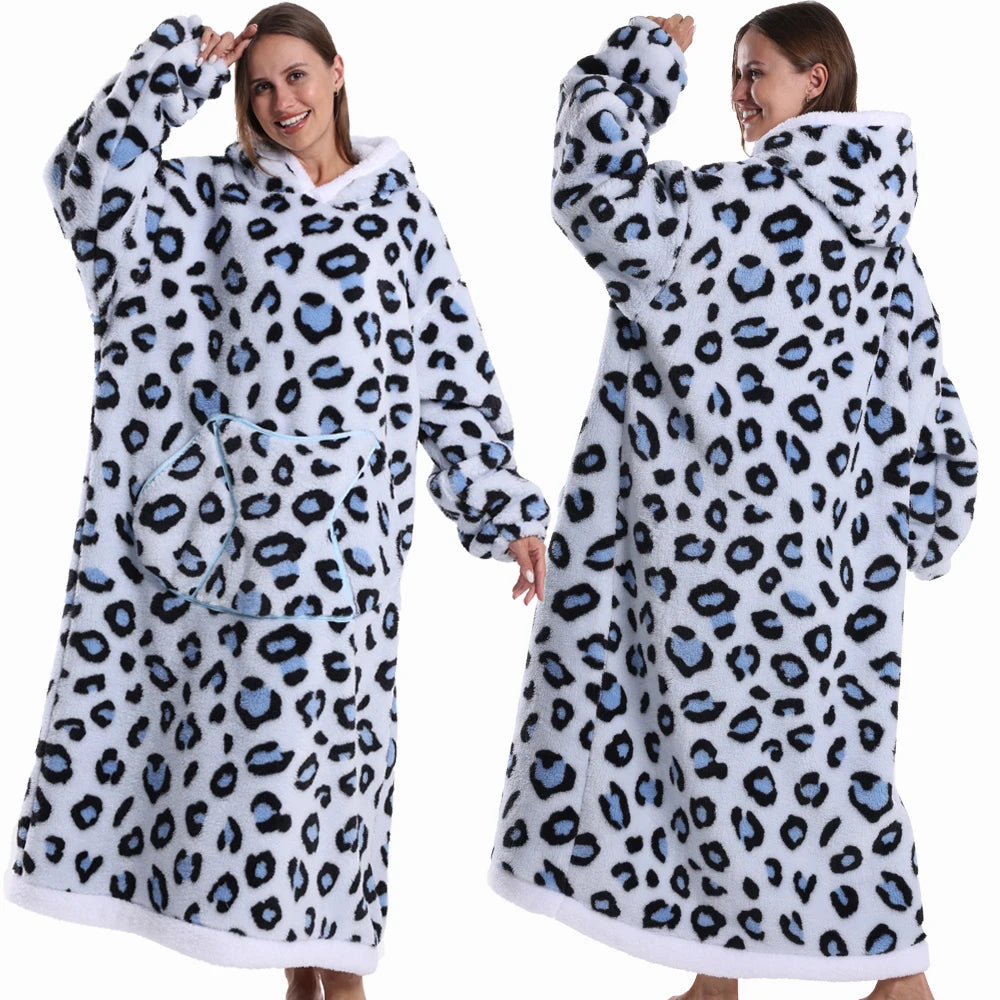 Cartoon Wearable Blanket Hoodie for Adults