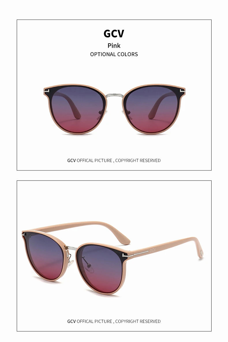 GCV Polarized Cat Eye Sunglasses for Women — UV400 Lightweight Fashion Shades