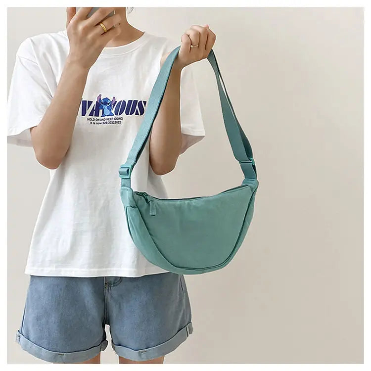 Nylon Hobos Women's Shoulder Dumpling Bag Large Capacity Travel Crossbody Half Moon Bags Outdoor Phone Pouch Handbags Wholesale