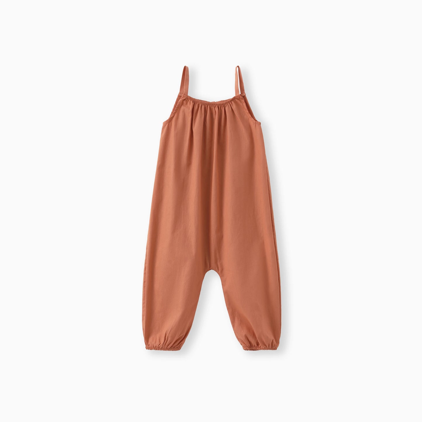 Baby Girl Cotton Sleeveless Harem Overalls — Soft & Breathable