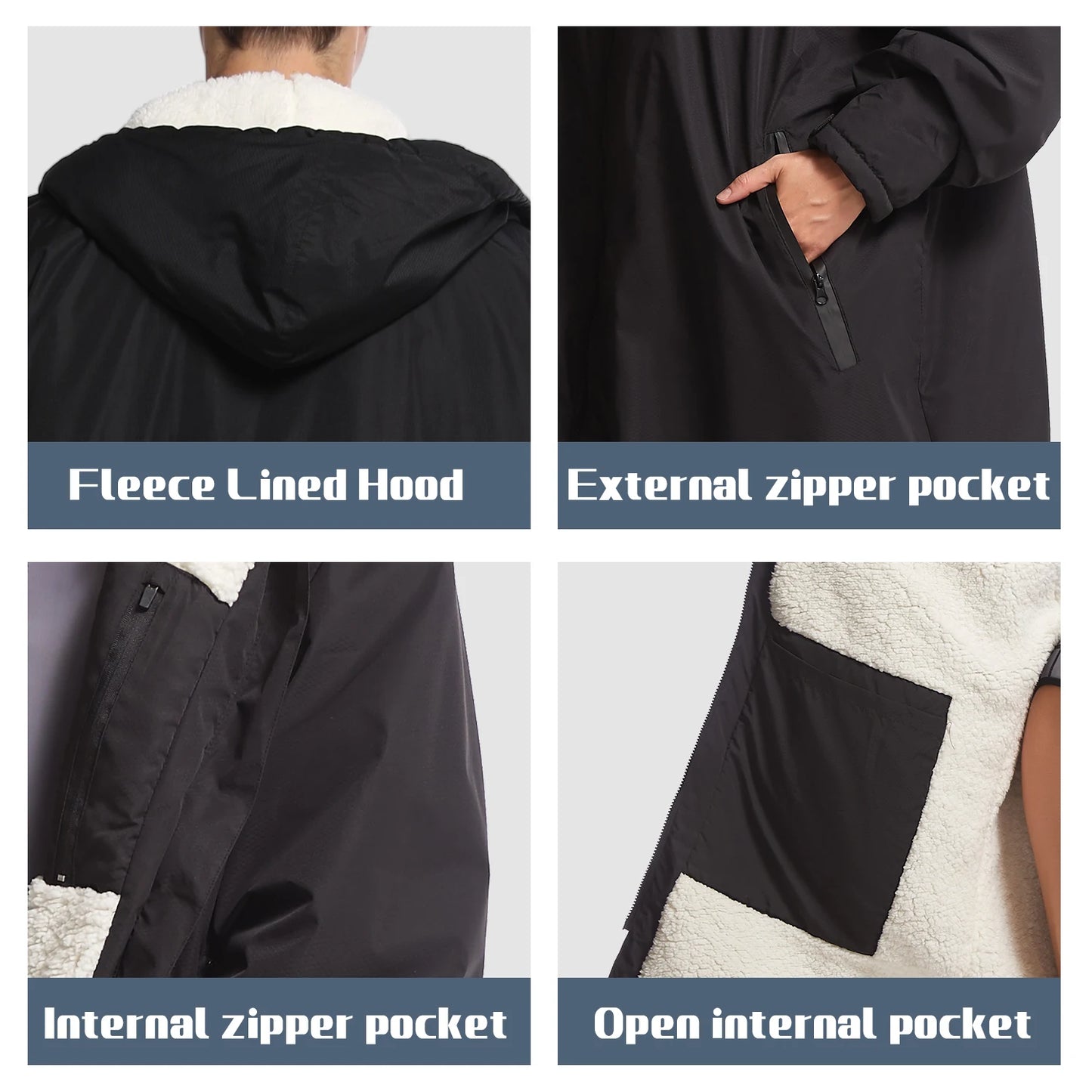 Mutao Ultra-Soft Waterproof Quick-Dry Changing Robe - Rapid Drying, Soft and Cozy - Perfect for Swimming, Surfing, Diving