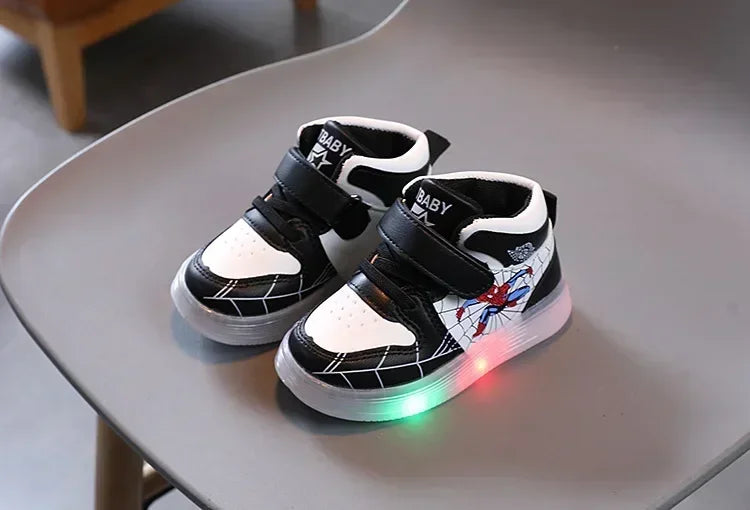 Children's Led Light Shoes Fashion   Boys Sneakers Girls Cartton Casual Shoes Breathable Kids Sport Shoes