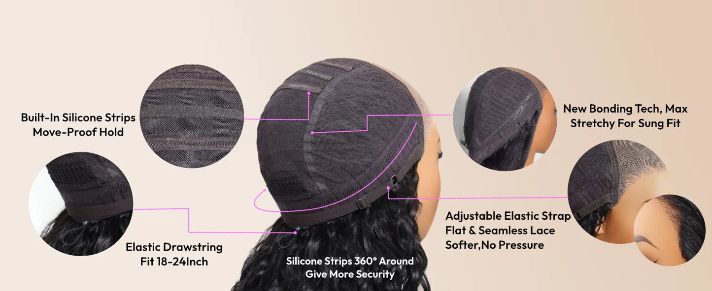 Brown With Blonde Highlights Wavy Bob Wig | Face-Framing Layers Side Part 7x5 & 13x4 Lace Glueless Human Hair