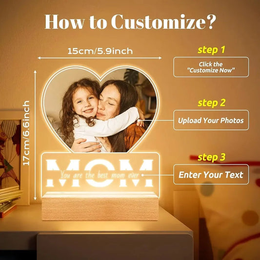 Personalized Spotify Song Plaque | Custom Acrylic Photo Frame with LED Night Light