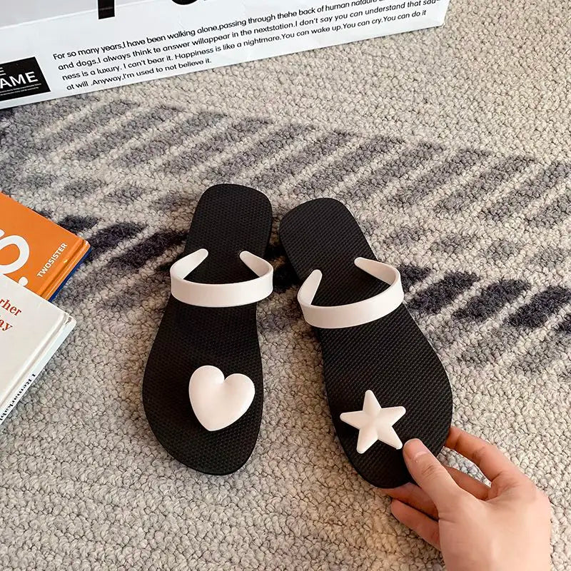 Women's Y2K Beach Slippers — Anti-Slip Flat Flip Flops for Summer & Outdoor