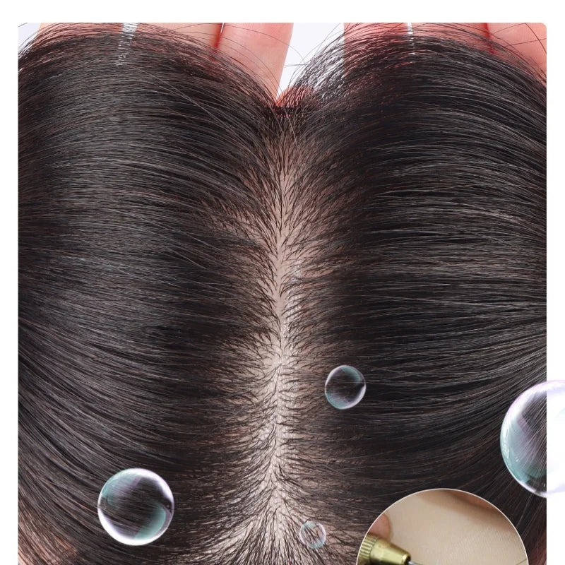 Straight Silk-Base Hair Topper — 9 × 13 cm