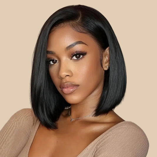 Silky Straight Bob Wig with Drawstring | Glueless 7x5 Lace 150% Density