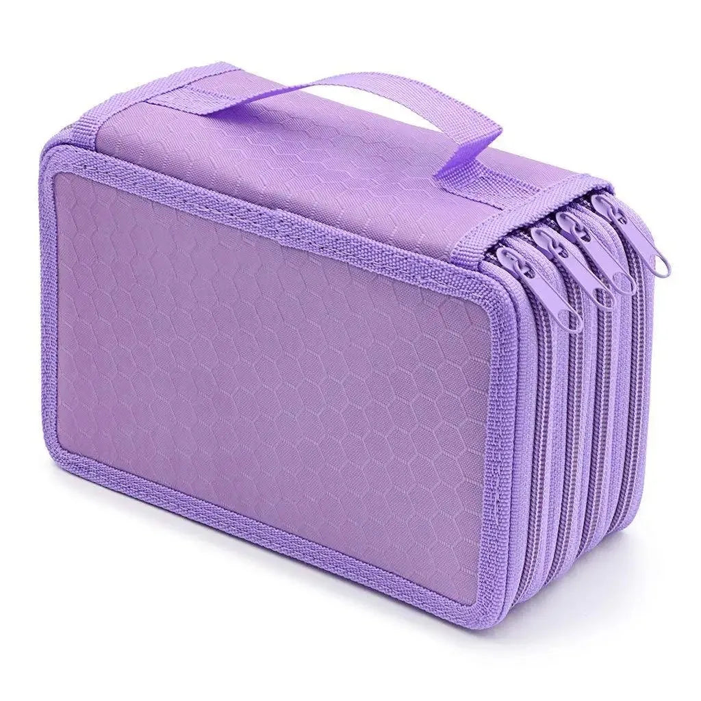 72 Holes Four Layers Pencil Case — Large Capacity Kawaii Pen Storage Bag